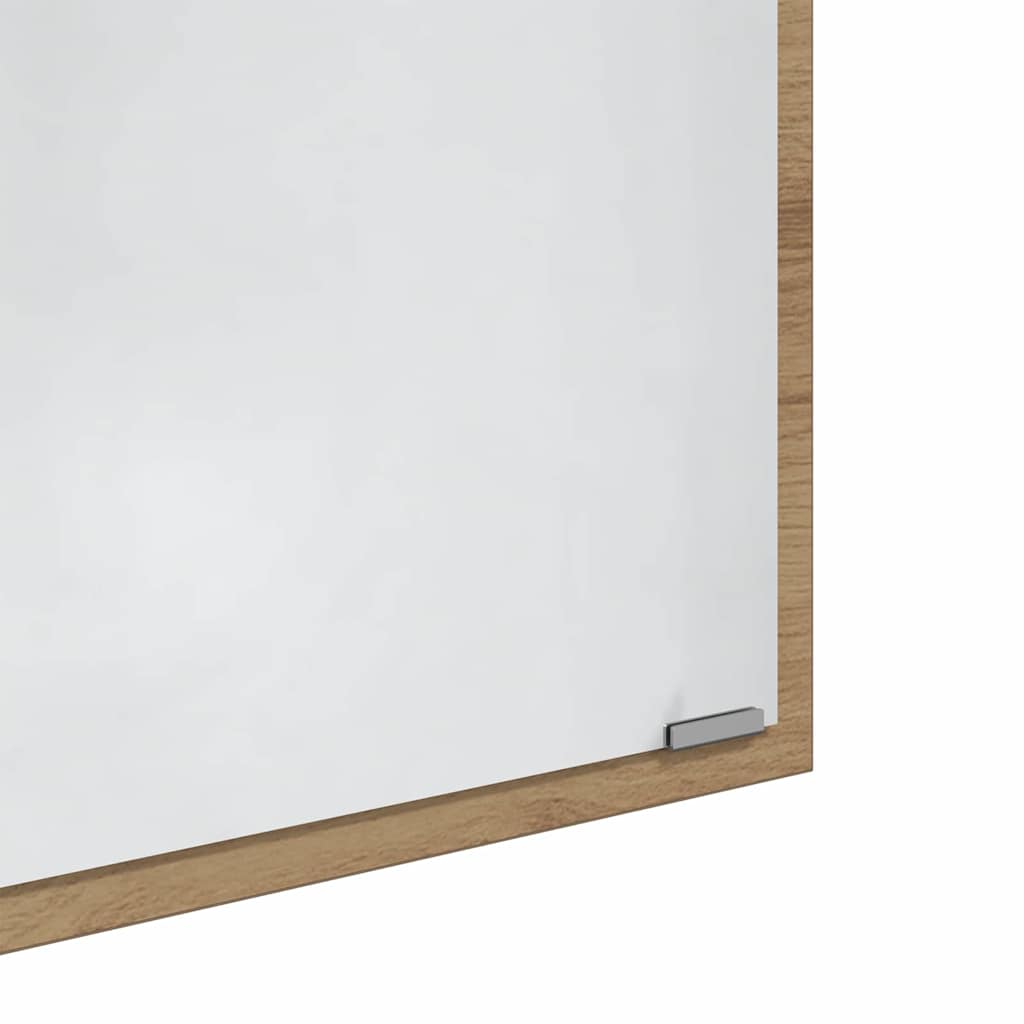 vidaXL Lustro Ze LED Lights Dąb rzemieślniczy 90 x 8,5 x 37 cm