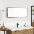 vidaXL Lustro Ze LED Lights Dąb rzemieślniczy 90 x 8,5 x 37 cm