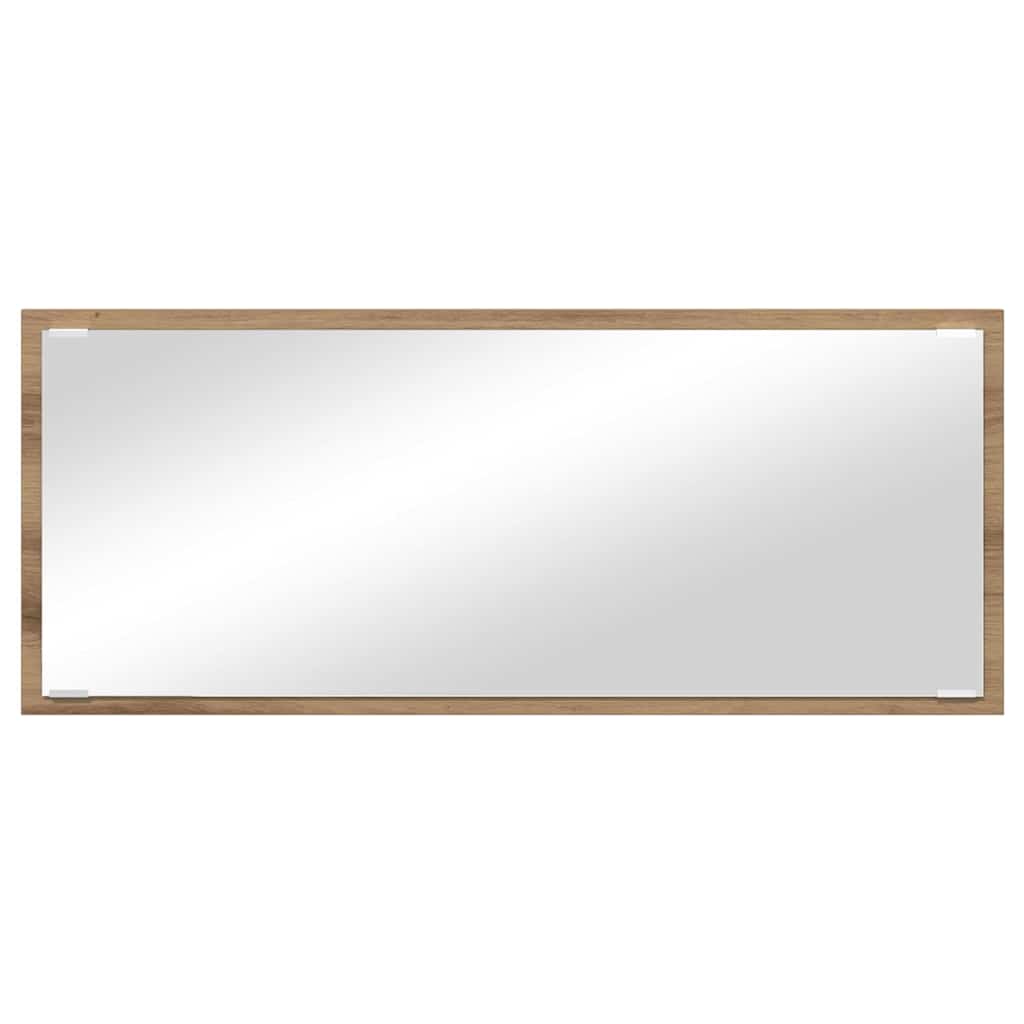 vidaXL Lustro Ze LED Lights Dąb rzemieślniczy 90 x 8,5 x 37 cm