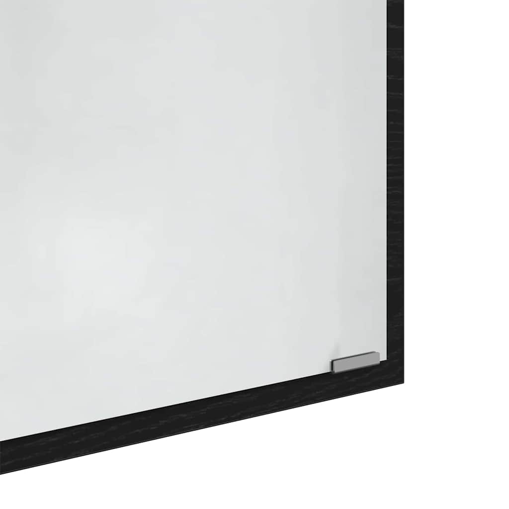 vidaXL Lustro Czarny Dąb 90 x 8,5 x 37 cm Materiał drewnopochodny