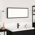 vidaXL Lustro Czarny Dąb 90 x 8,5 x 37 cm Materiał drewnopochodny
