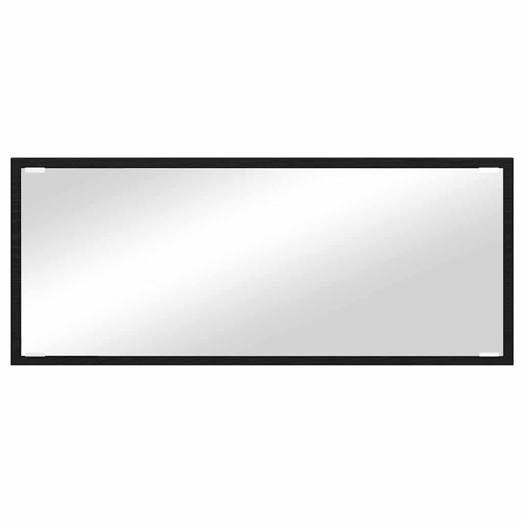 vidaXL Lustro Czarny Dąb 90 x 8,5 x 37 cm Materiał drewnopochodny