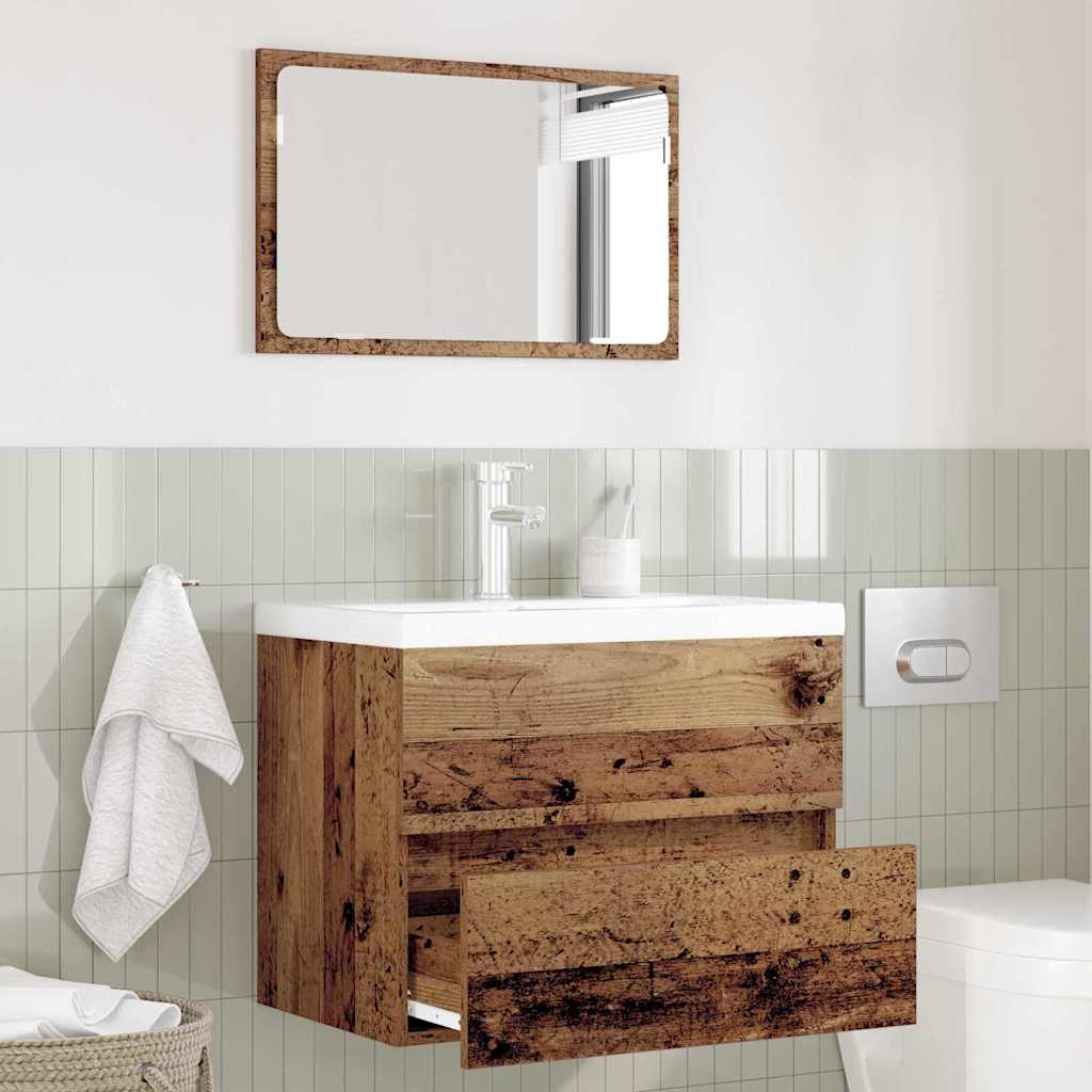 vidaXL Zestaw mebli łazienkowych z szufladą 2 pcs Stare drewno