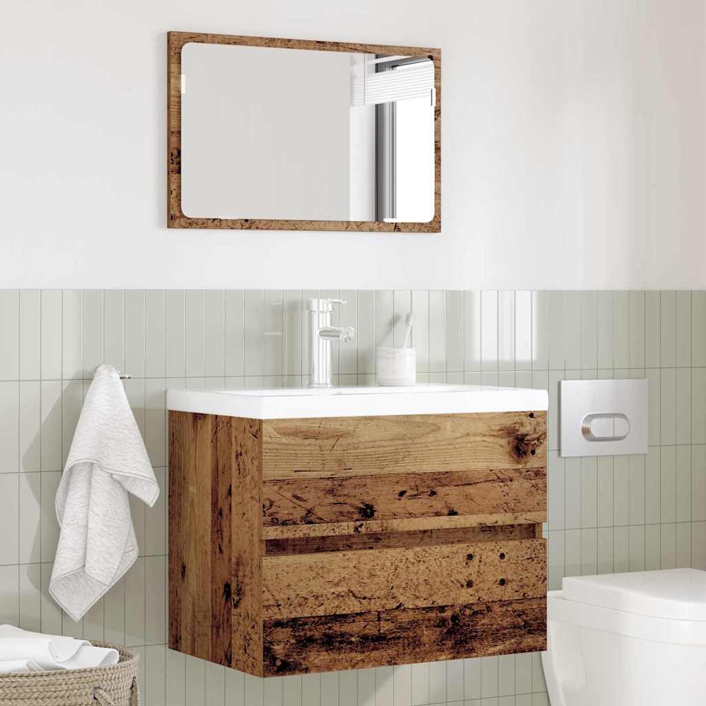 vidaXL Zestaw mebli łazienkowych z szufladą 2 pcs Stare drewno