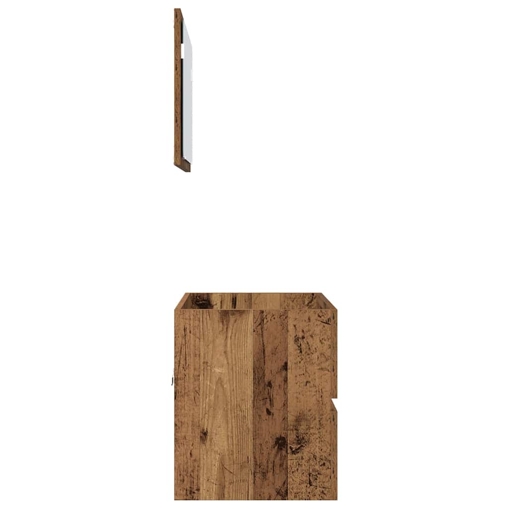 vidaXL Zestaw mebli łazienkowych z szufladą 2 pcs Stare drewno