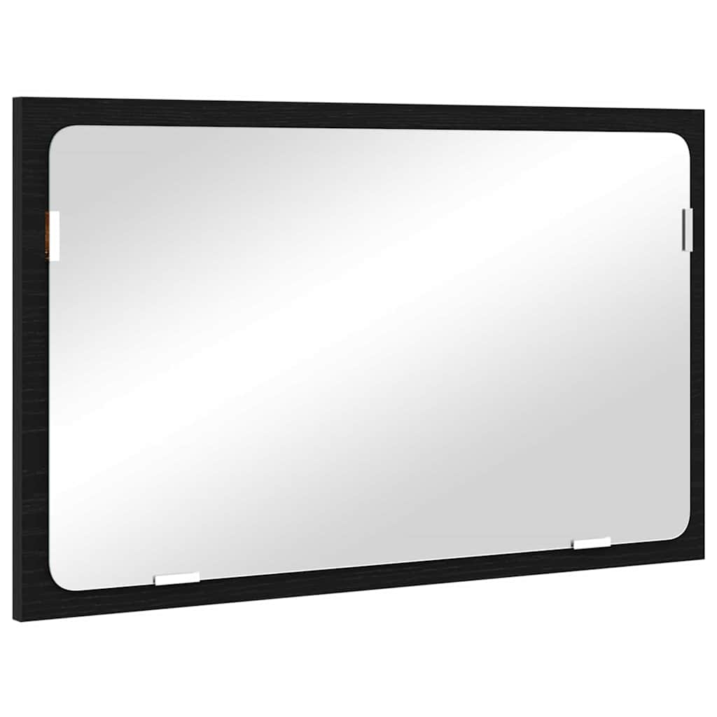vidaXL Zestaw mebli łazienkowych z szufladą Z lustrem 2 pcs Czarny Dąb