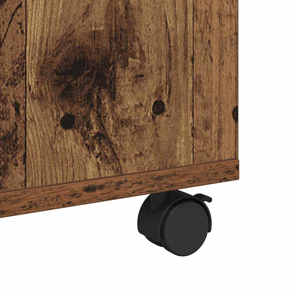 vidaXL Stolik kawowy z szufladą Stare drewno 75 x 75 x 38 cm