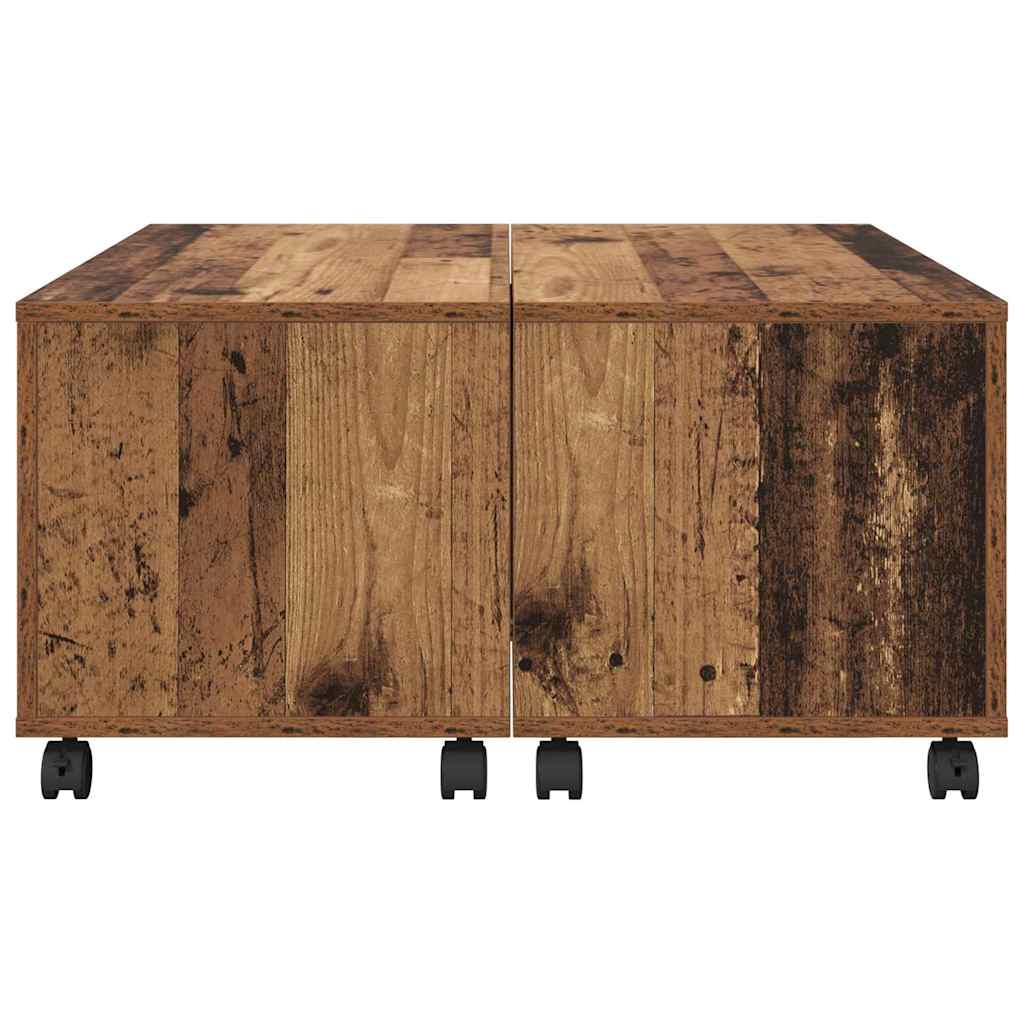 vidaXL Stolik kawowy z szufladą Stare drewno 75 x 75 x 38 cm