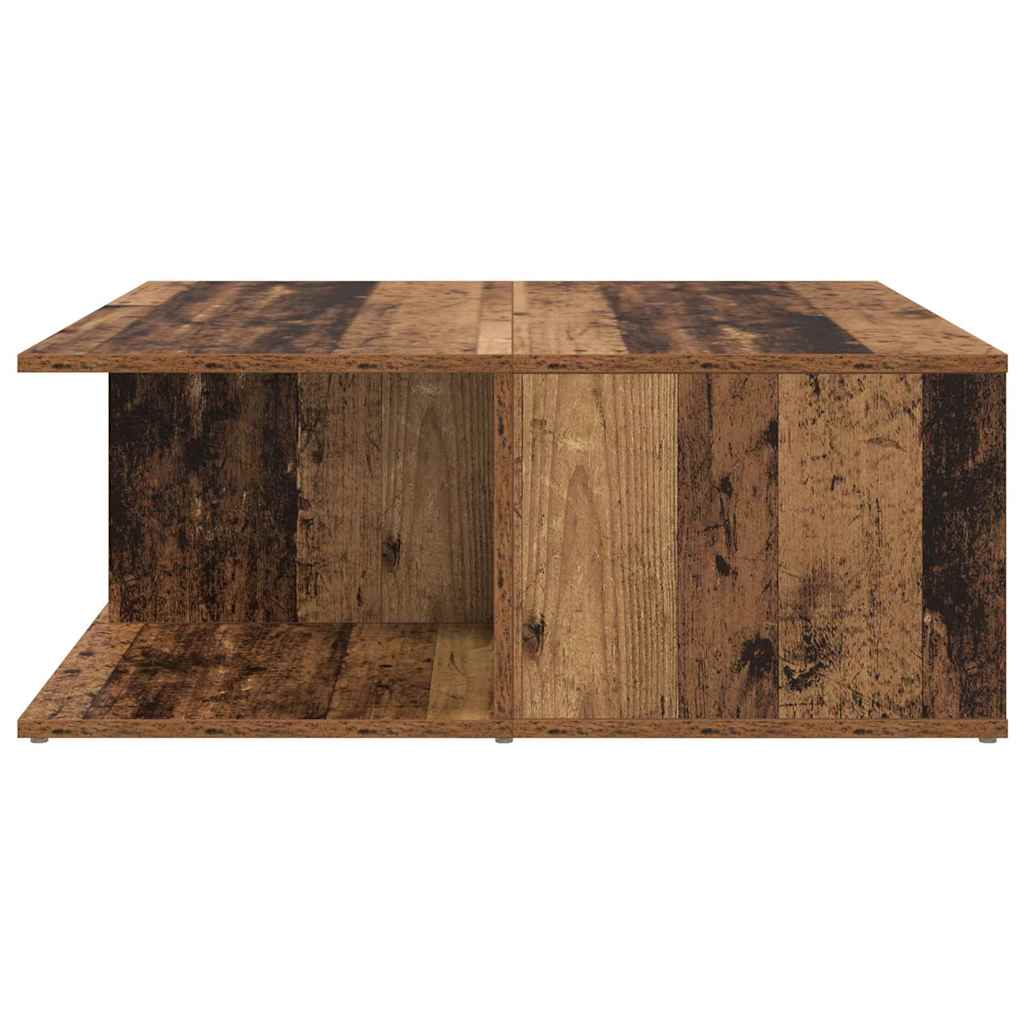 vidaXL Stolik kawowy z szufladą Stare drewno 80 x 80 x 31 cm
