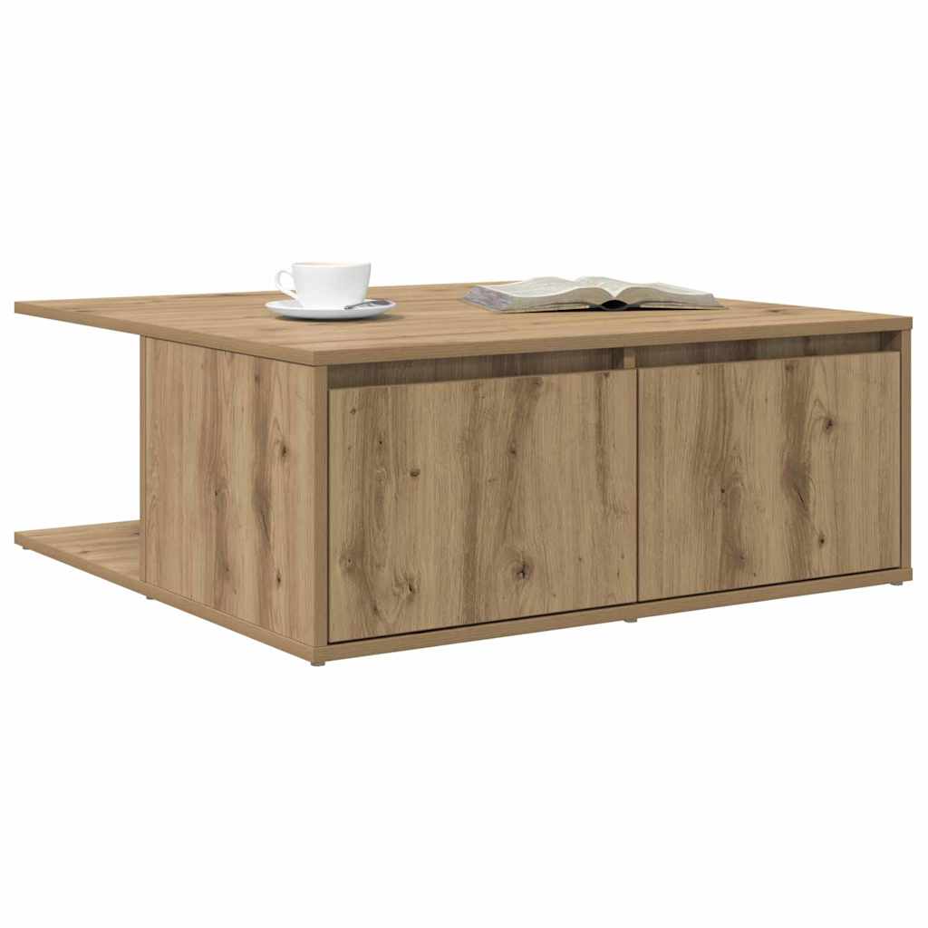 vidaXL Stolik kawowy z szufladą dąb artisan 80 x 80 x 31 cm