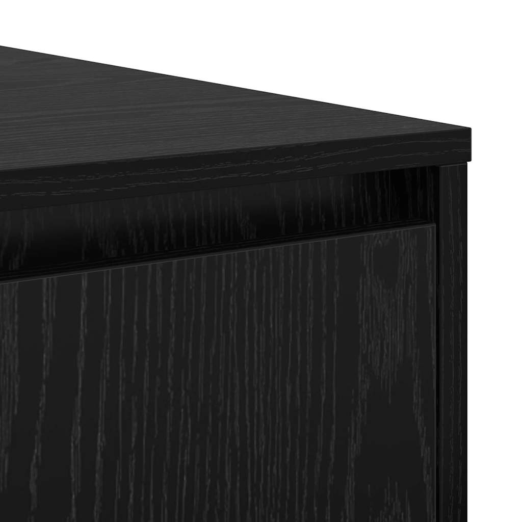 vidaXL Stolik kawowy z szufladą Czarny dąb 80 x 80 x 31 cm