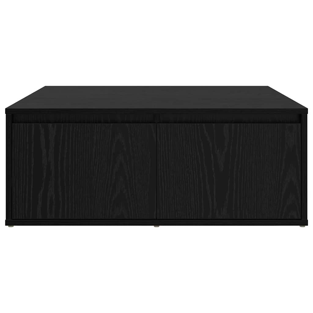 vidaXL Stolik kawowy z szufladą Czarny dąb 80 x 80 x 31 cm