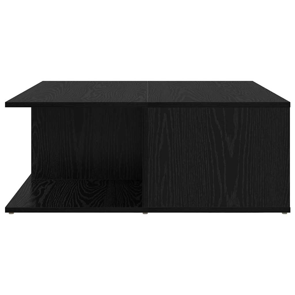 vidaXL Stolik kawowy z szufladą Czarny dąb 80 x 80 x 31 cm