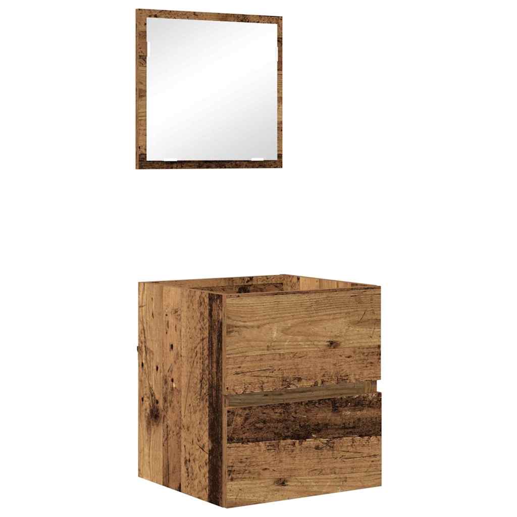 vidaXL Szafka Łazienkowa z szufladą Stare drewno 41 x 38,5 x 45 cm