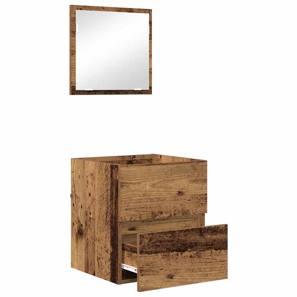 vidaXL Szafka Łazienkowa z szufladą Stare drewno 41 x 38,5 x 45 cm