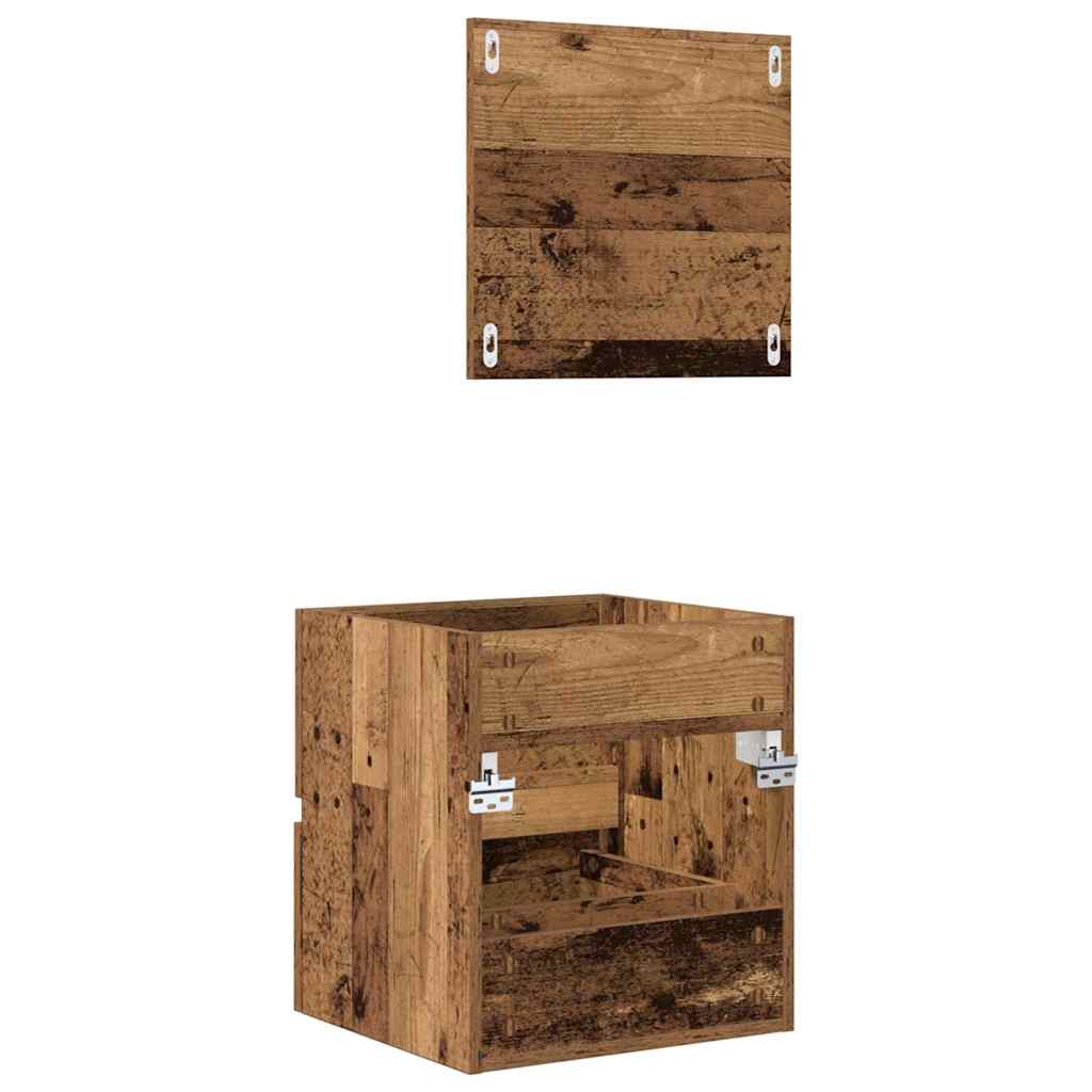vidaXL Szafka Łazienkowa z szufladą Stare drewno 41 x 38,5 x 45 cm