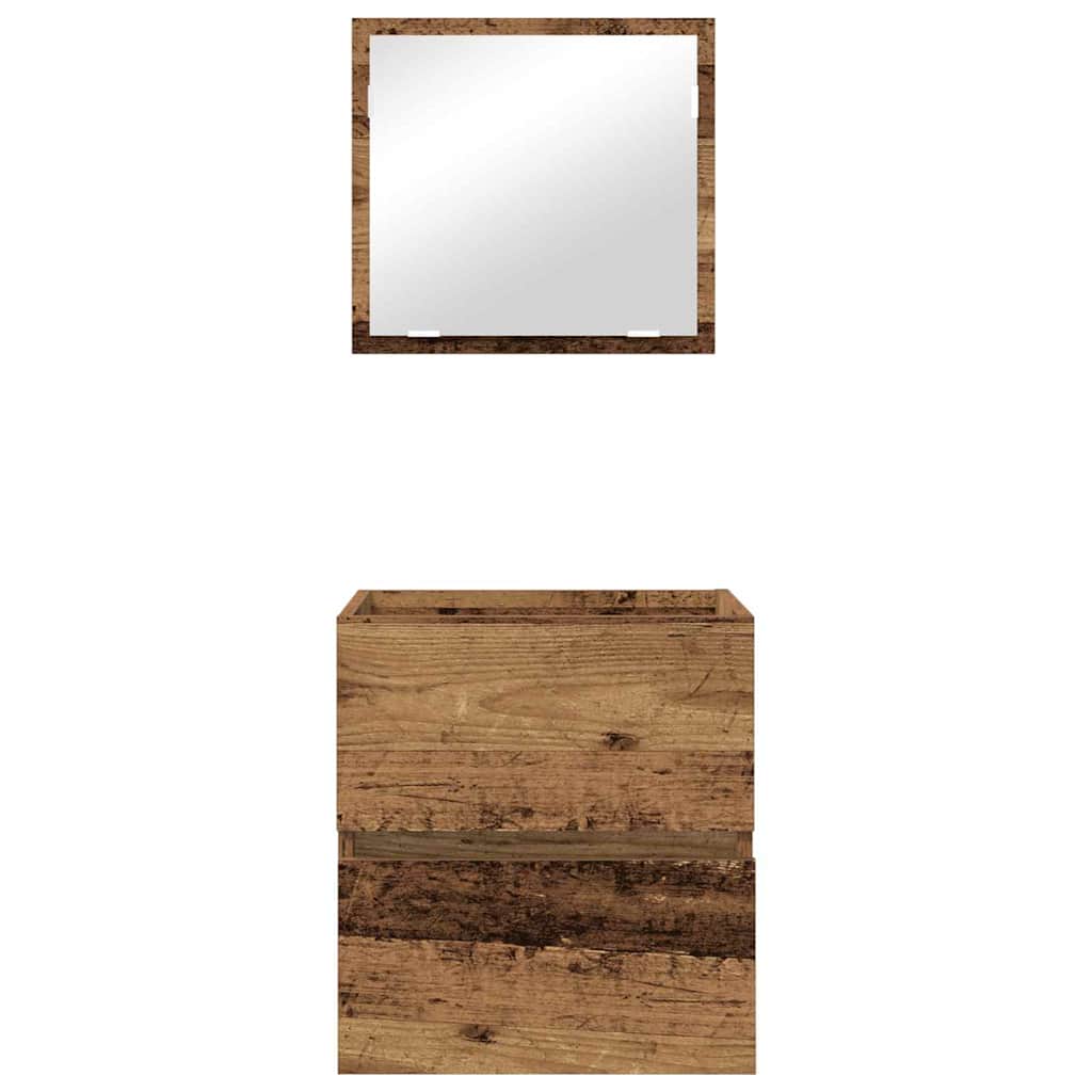 vidaXL Szafka Łazienkowa z szufladą Stare drewno 41 x 38,5 x 45 cm