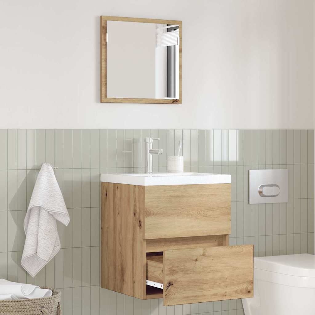 vidaXL Szafka Łazienkowa Z lustrem Dąb rzemieślniczy 41 x 38,5 x 45 cm