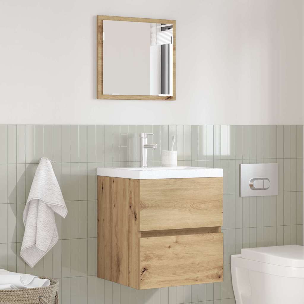 vidaXL Szafka Łazienkowa Z lustrem Dąb rzemieślniczy 41 x 38,5 x 45 cm