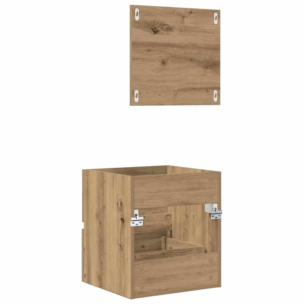 vidaXL Szafka Łazienkowa Z lustrem Dąb rzemieślniczy 41 x 38,5 x 45 cm