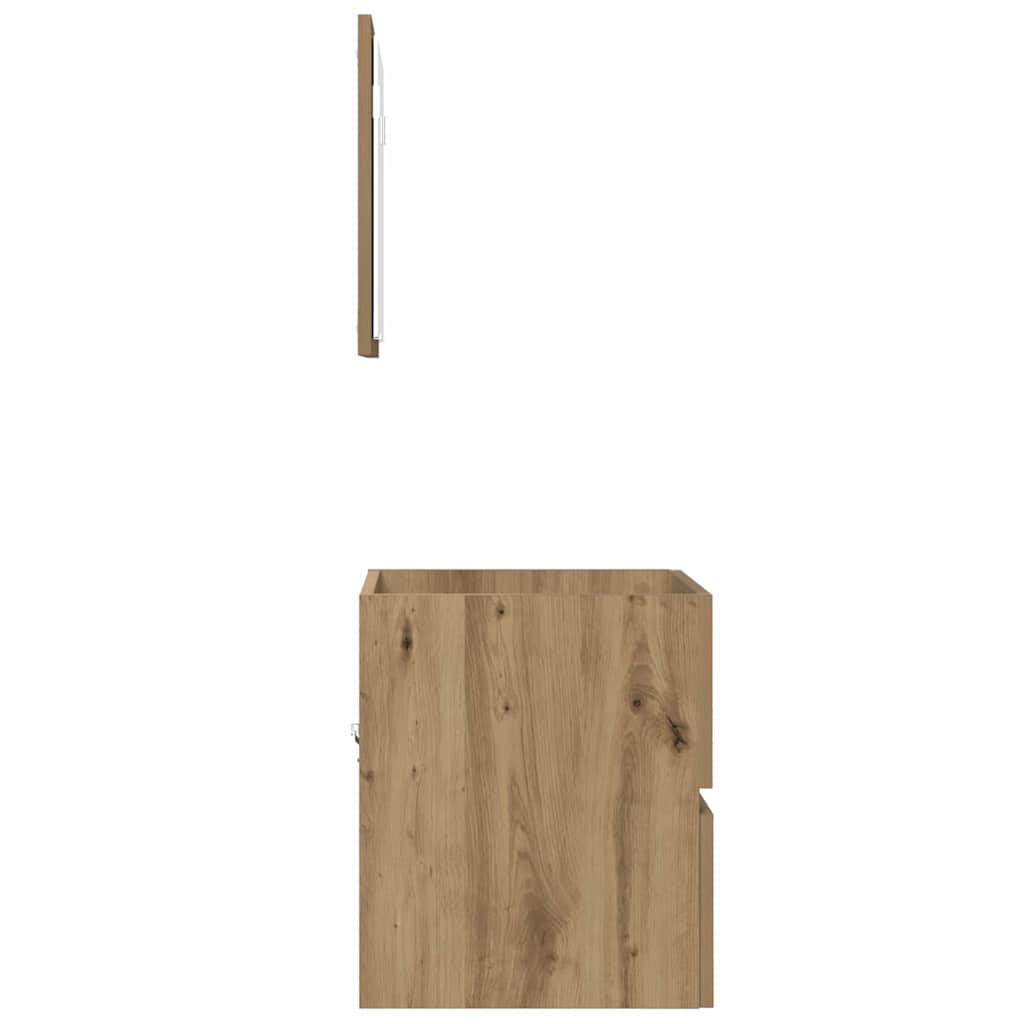 vidaXL Szafka Łazienkowa Z lustrem Dąb rzemieślniczy 41 x 38,5 x 45 cm