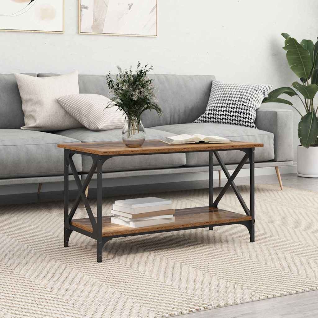 vidaXL Stolik kawowy Stare drewno 80 x 45 x 45.5 cm