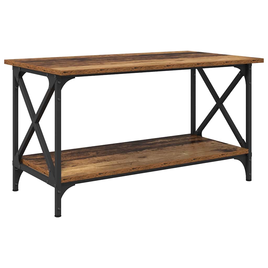 vidaXL Stolik kawowy Stare drewno 80 x 45 x 45.5 cm