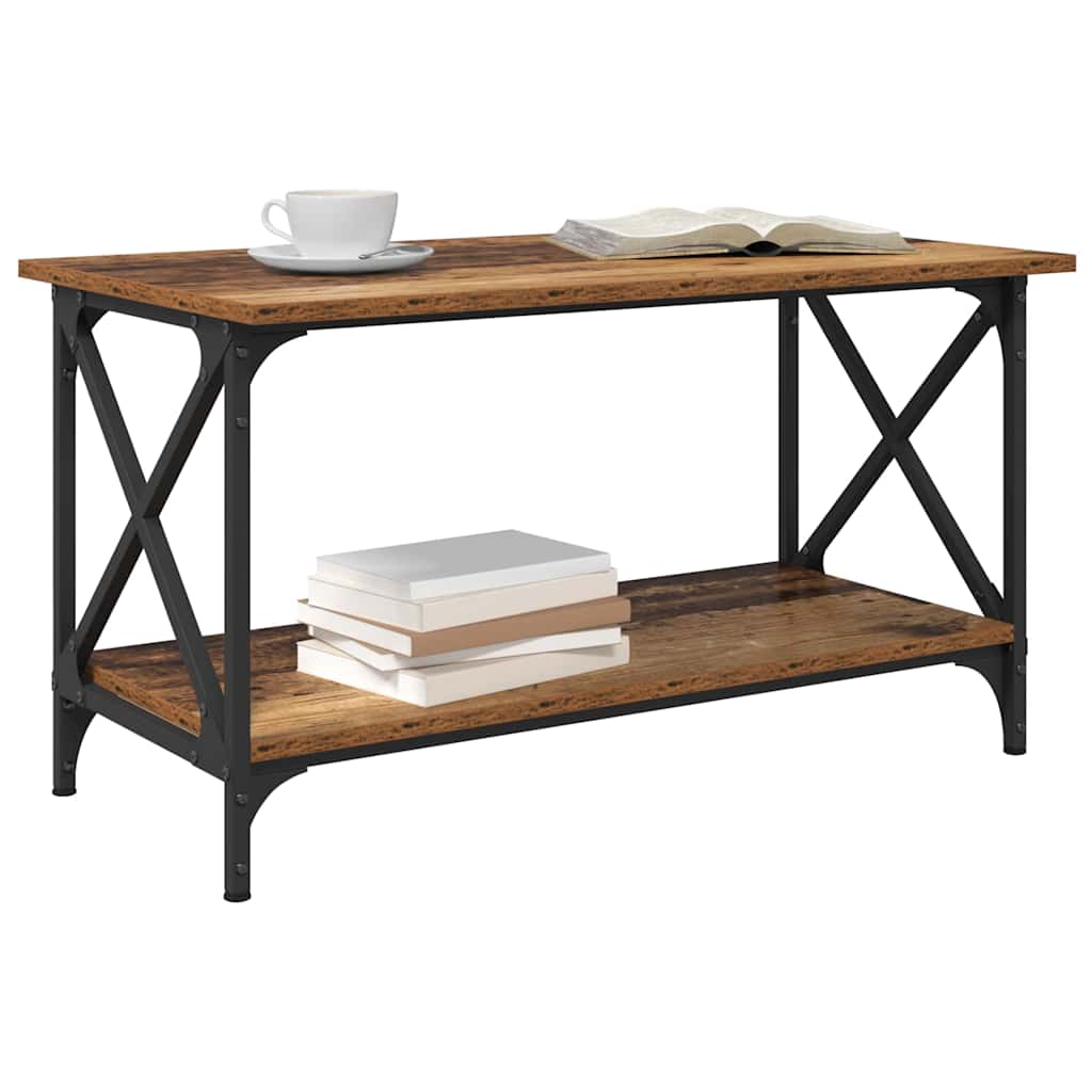 vidaXL Stolik kawowy Stare drewno 80 x 45 x 45.5 cm