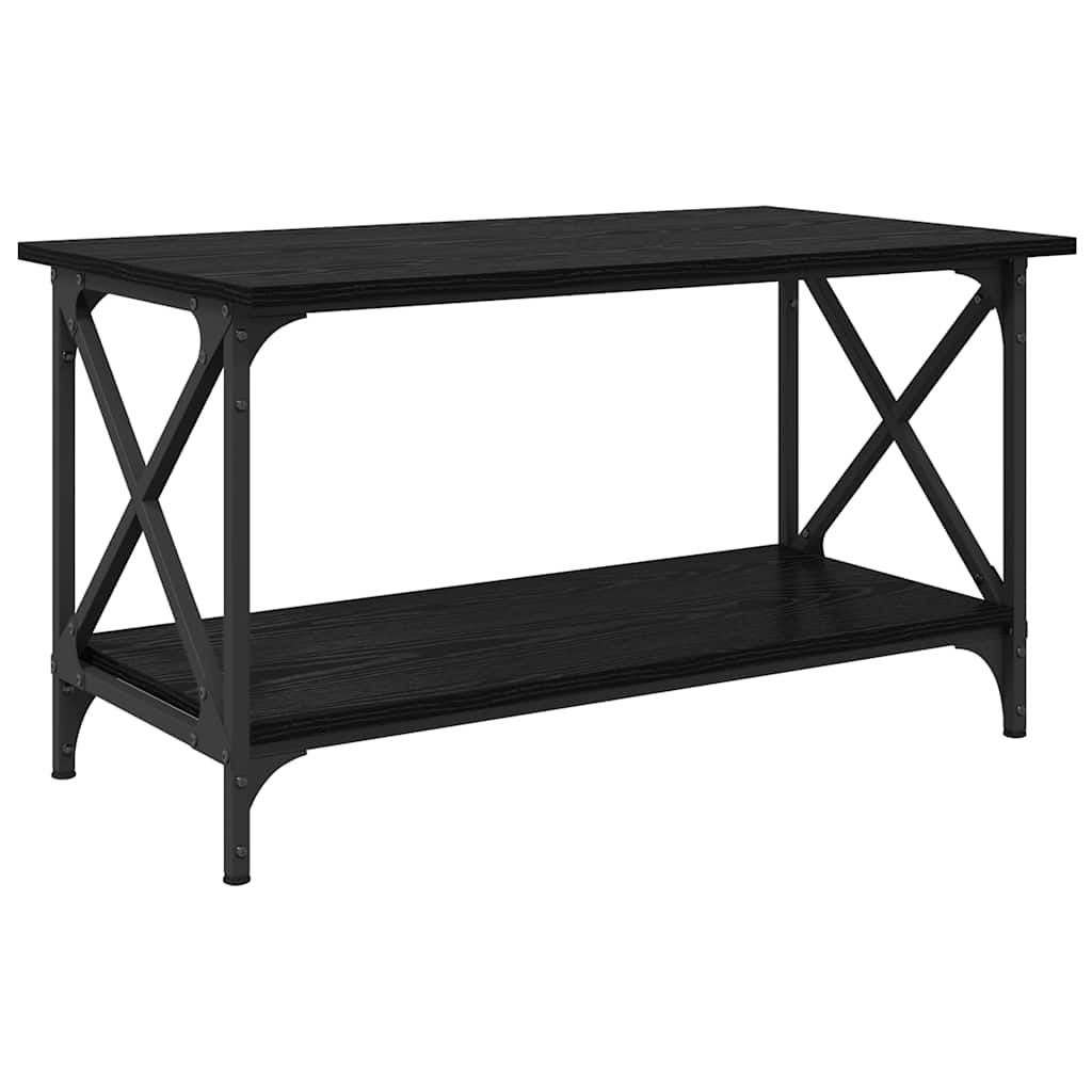 vidaXL Stolik kawowy Czarny dąb 80 x 45 x 45.5 cm