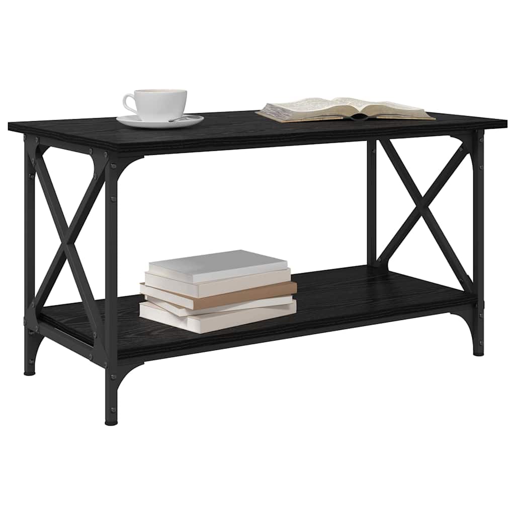 vidaXL Stolik kawowy Czarny dąb 80 x 45 x 45.5 cm