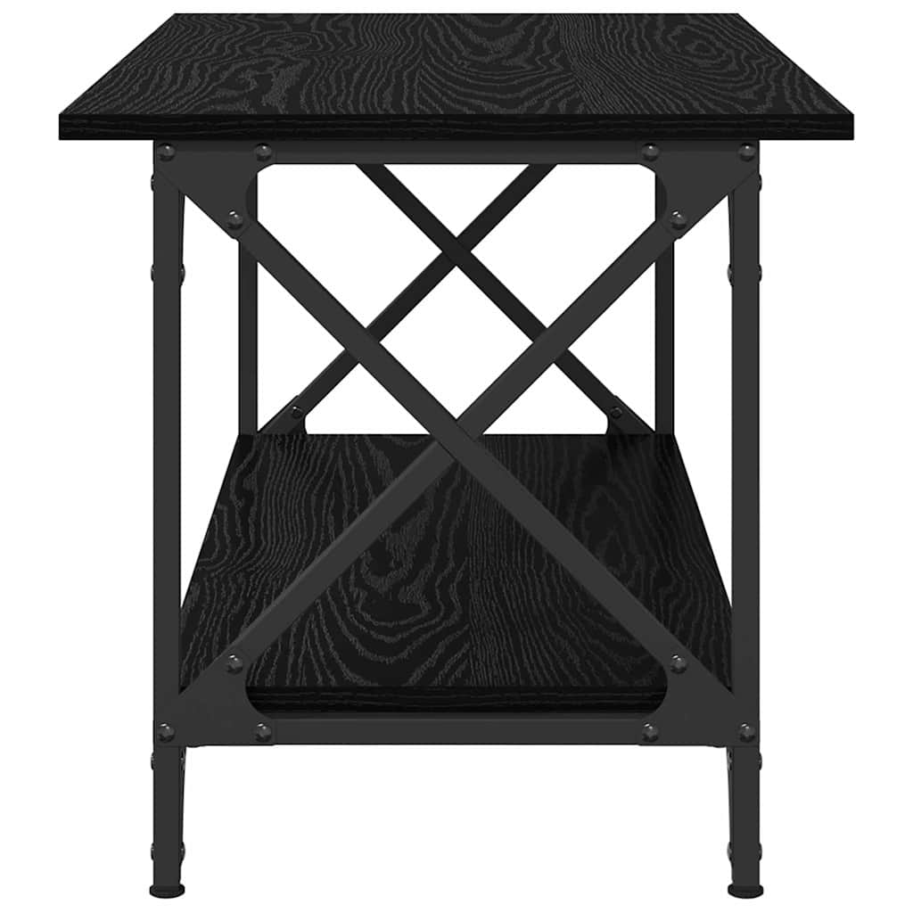vidaXL Stolik kawowy Czarny dąb 80 x 45 x 45.5 cm