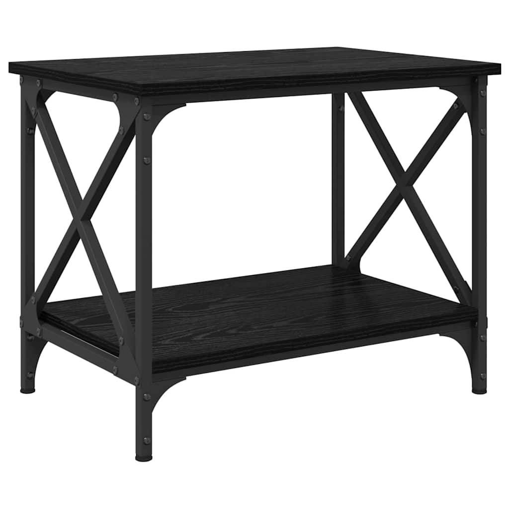 vidaXL Stolik boczny Czarny Dąb 55 x 38 x 45 cm