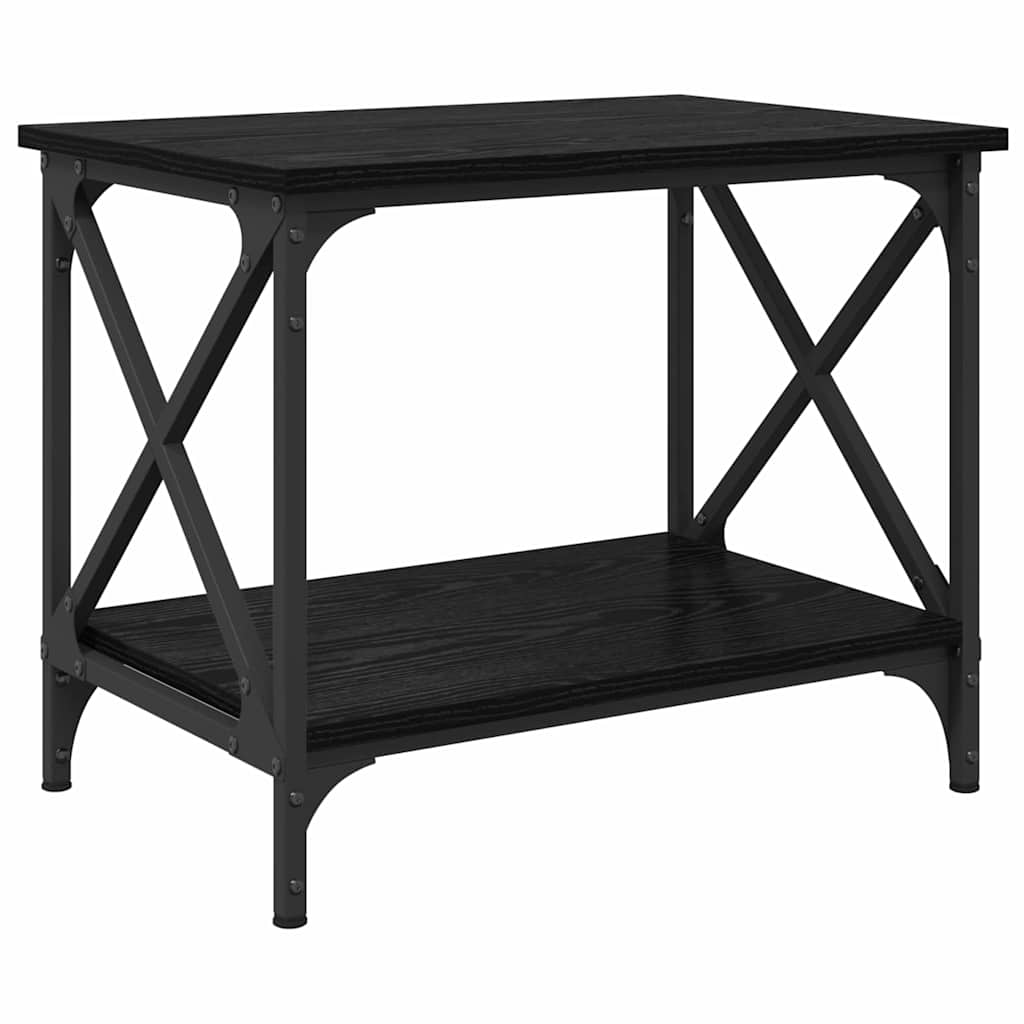 vidaXL Stolik boczny Czarny Dąb 55 x 38 x 45 cm