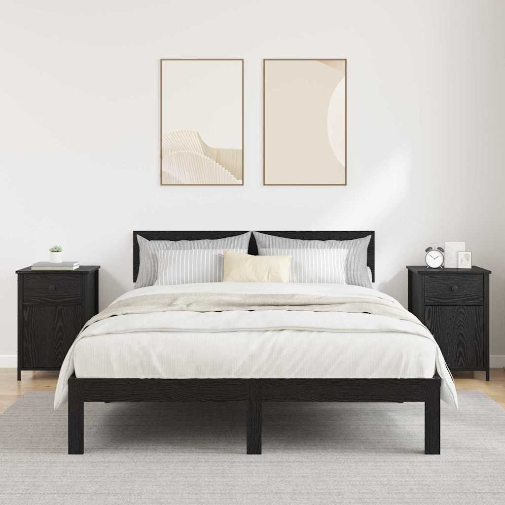 vidaXL Szafka Nocna z szufladą 2 pcs Czarny Dąb 40 x 42 x 60 cm