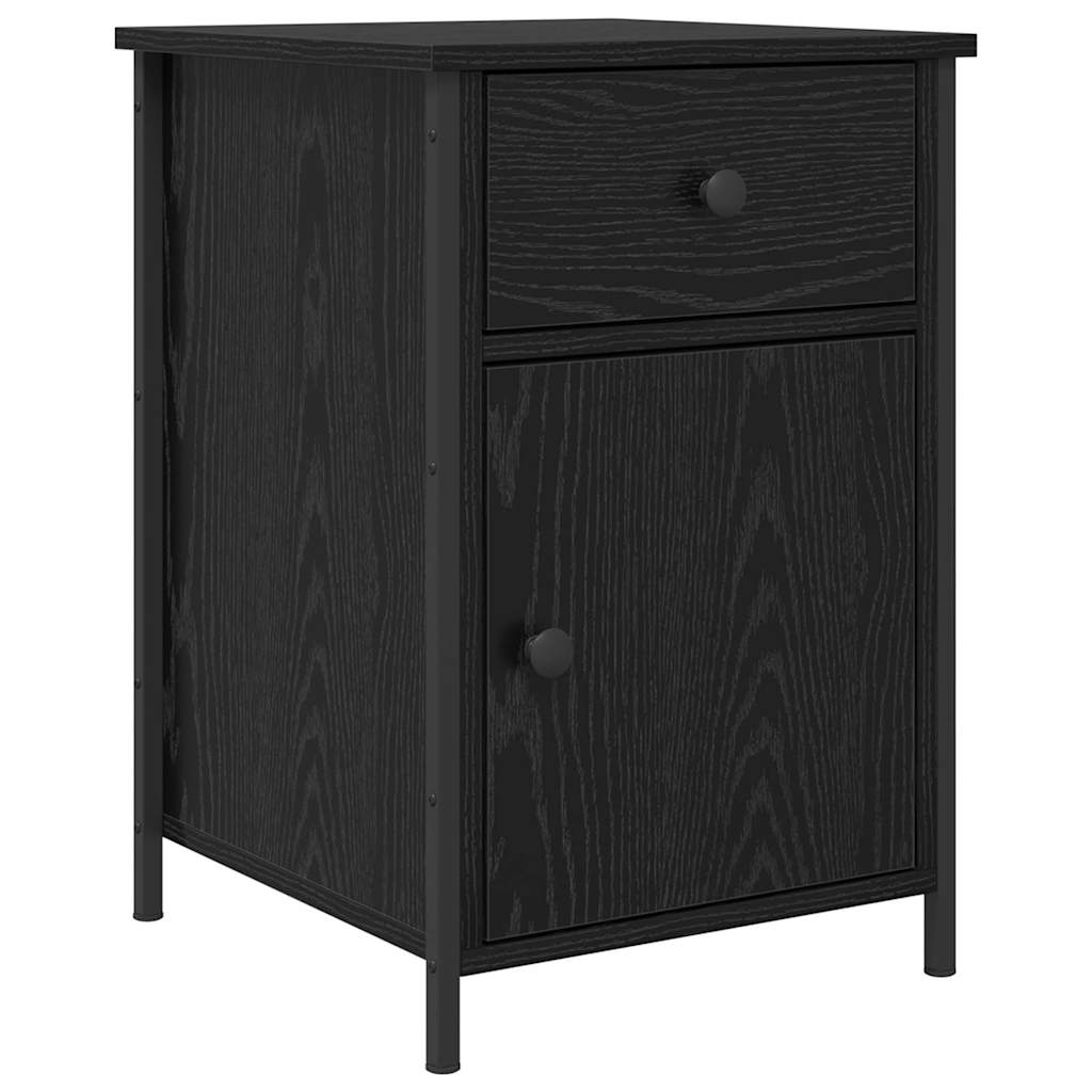 vidaXL Szafka Nocna z szufladą 2 pcs Czarny Dąb 40 x 42 x 60 cm