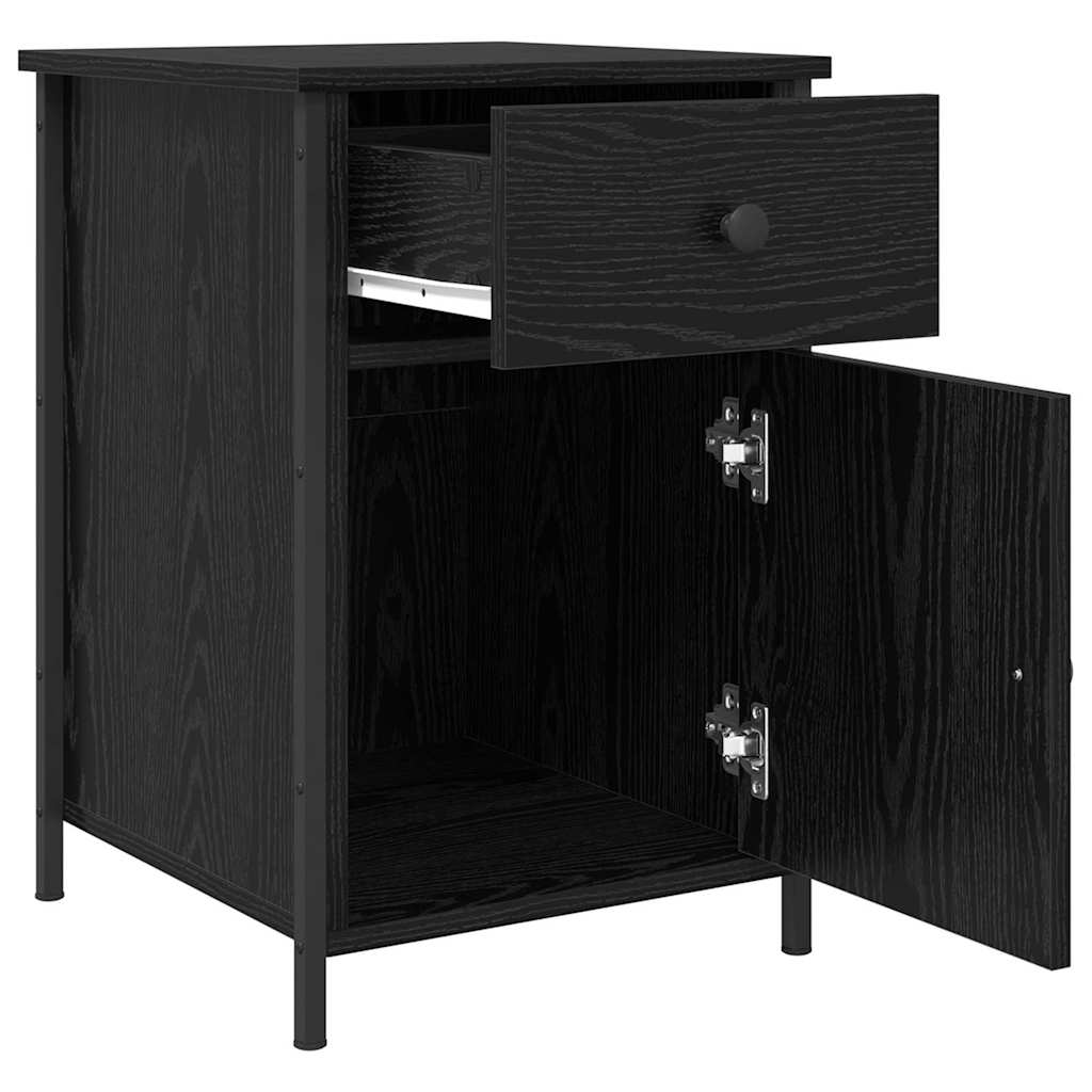 vidaXL Szafka Nocna z szufladą 2 pcs Czarny Dąb 40 x 42 x 60 cm