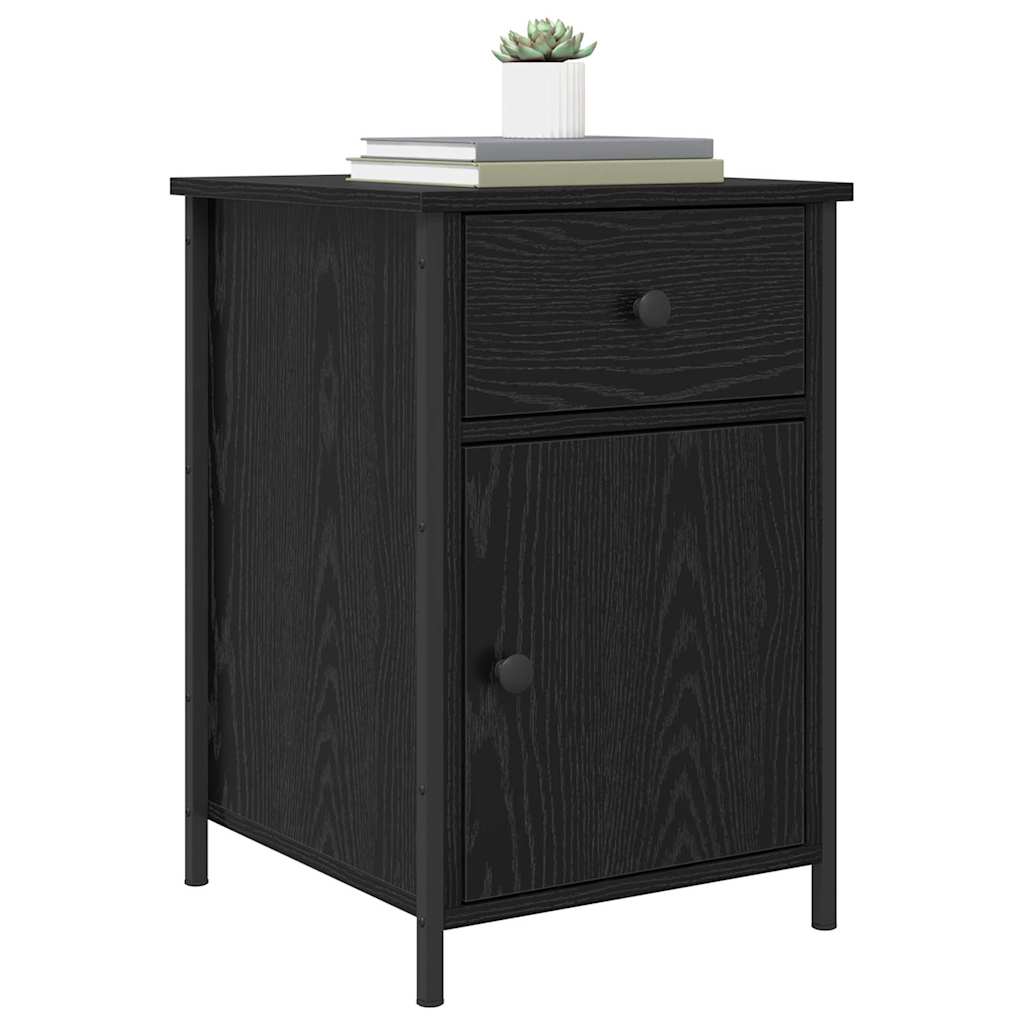 vidaXL Szafka Nocna z szufladą 2 pcs Czarny Dąb 40 x 42 x 60 cm