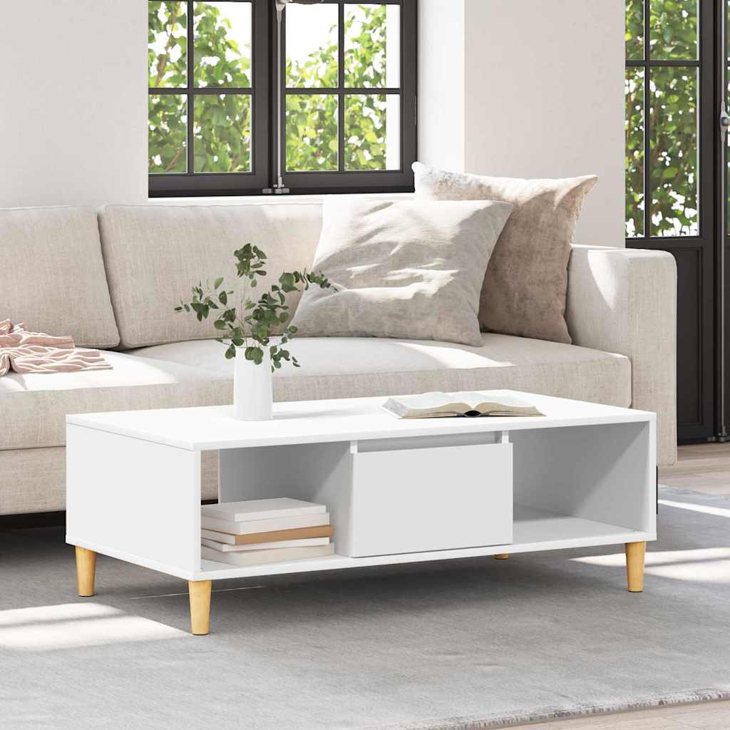vidaXL Stolik kawowy Biały 102 x 55 x 35 cm Materiał drewnopochodny