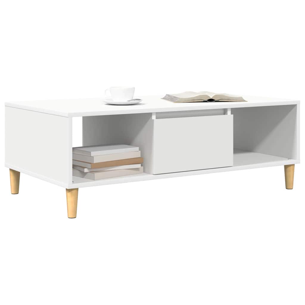 vidaXL Stolik kawowy Biały 102 x 55 x 35 cm Materiał drewnopochodny
