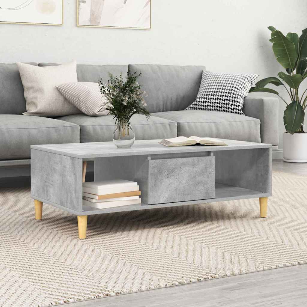 vidaXL Stolik kawowy Betonowy szary 102 x 55 x 35 cm