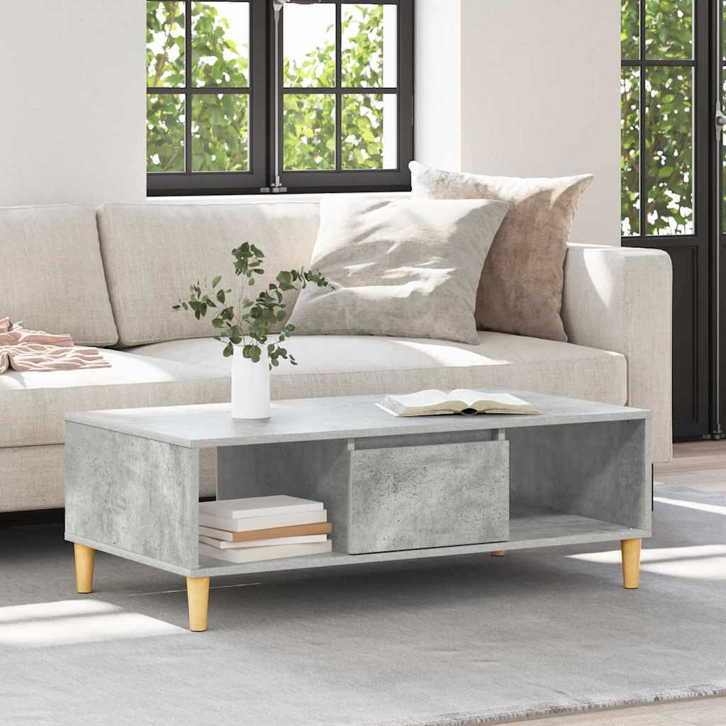 vidaXL Stolik kawowy Betonowy szary 102 x 55 x 35 cm