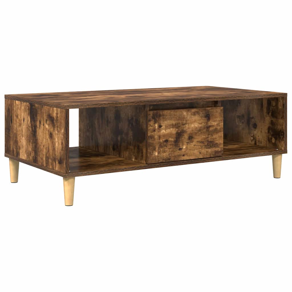 vidaXL Stolik kawowy Dąb wędzony 102 x 55 x 35 cm