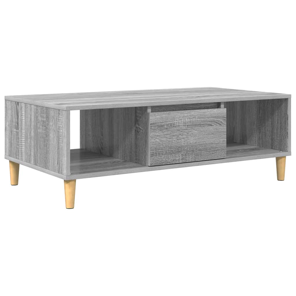 vidaXL Stolik kawowy Szary Sonoma 102 x 55 x 35 cm