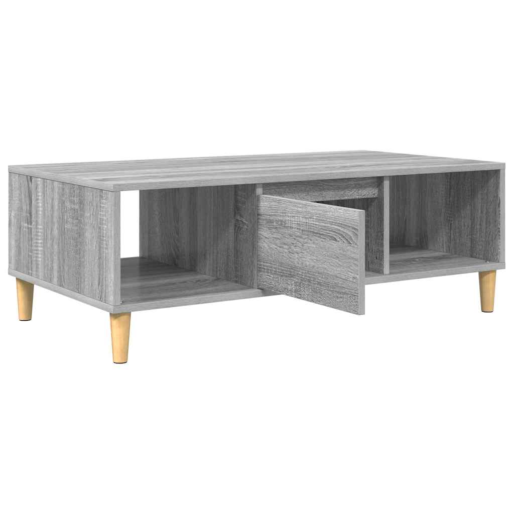 vidaXL Stolik kawowy Szary Sonoma 102 x 55 x 35 cm