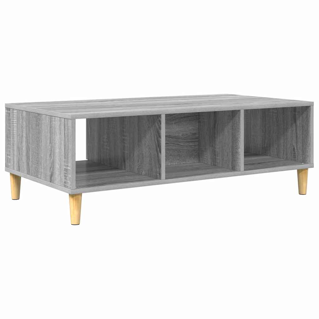 vidaXL Stolik kawowy Szary Sonoma 102 x 55 x 35 cm