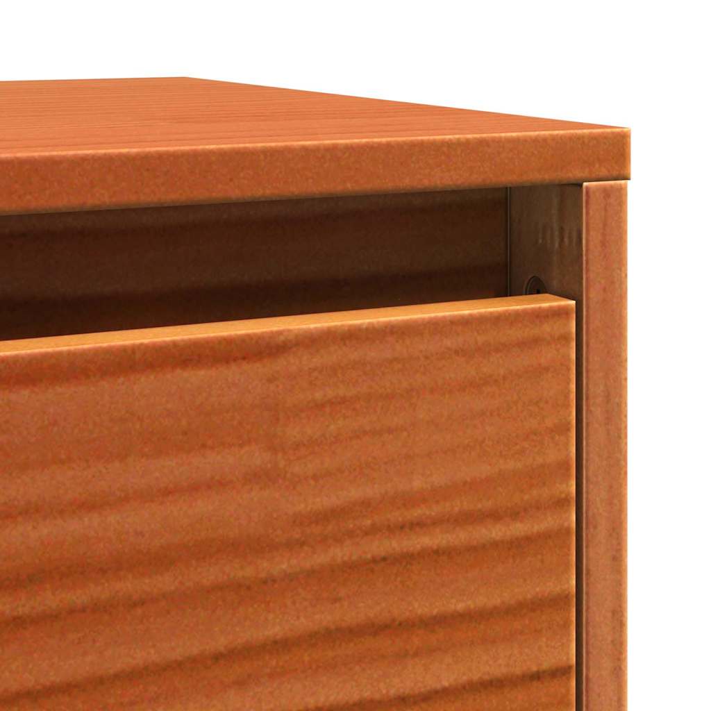 vidaXL Szafka ścienna z półką z drzwiami Woskowy Brąz 100 x 30 x 35 cm