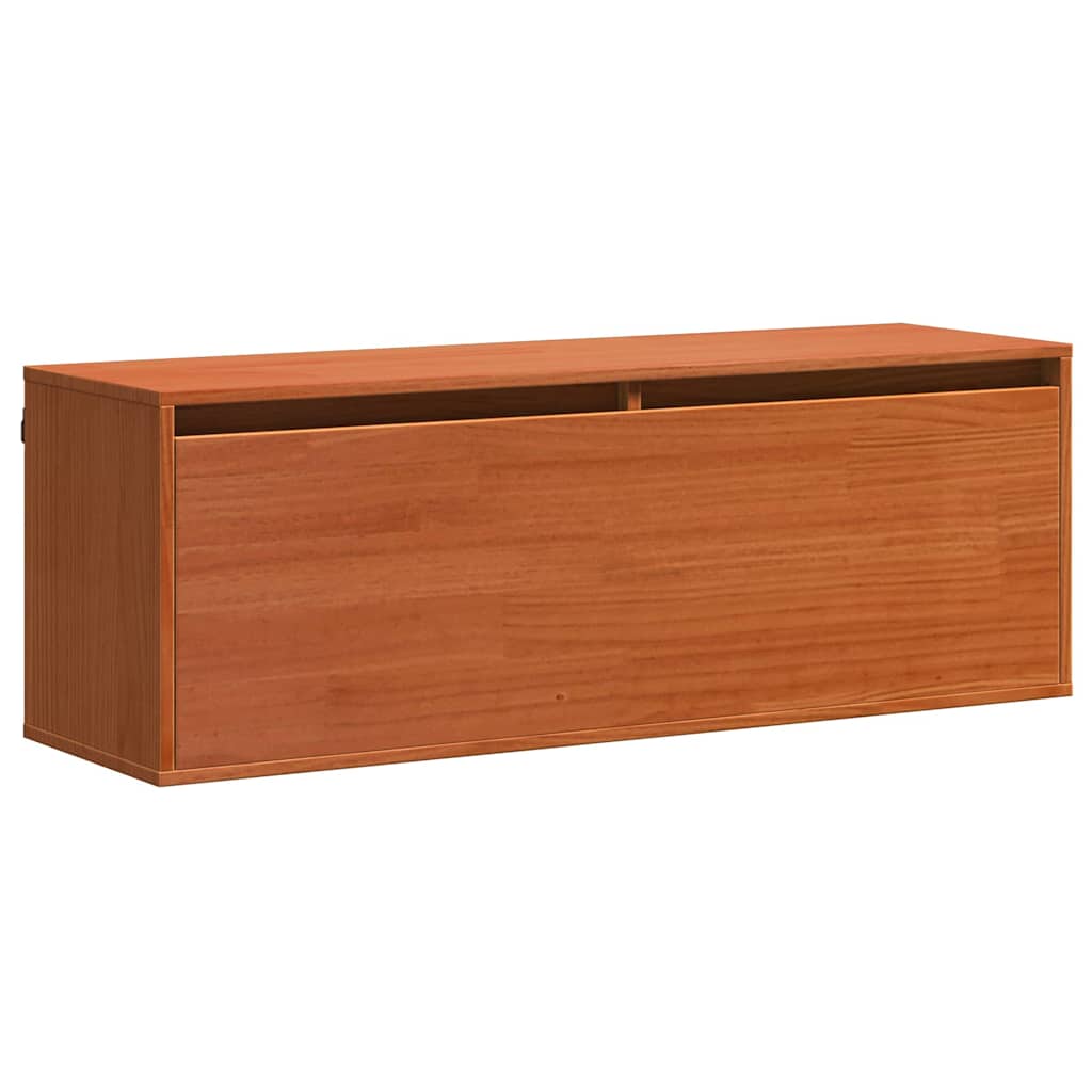 vidaXL Szafka ścienna z półką z drzwiami Woskowy Brąz 100 x 30 x 35 cm