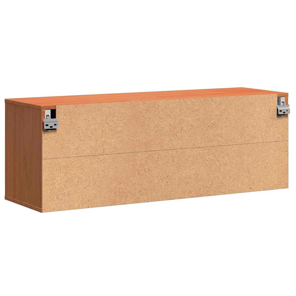 vidaXL Szafka ścienna z półką z drzwiami Woskowy Brąz 100 x 30 x 35 cm