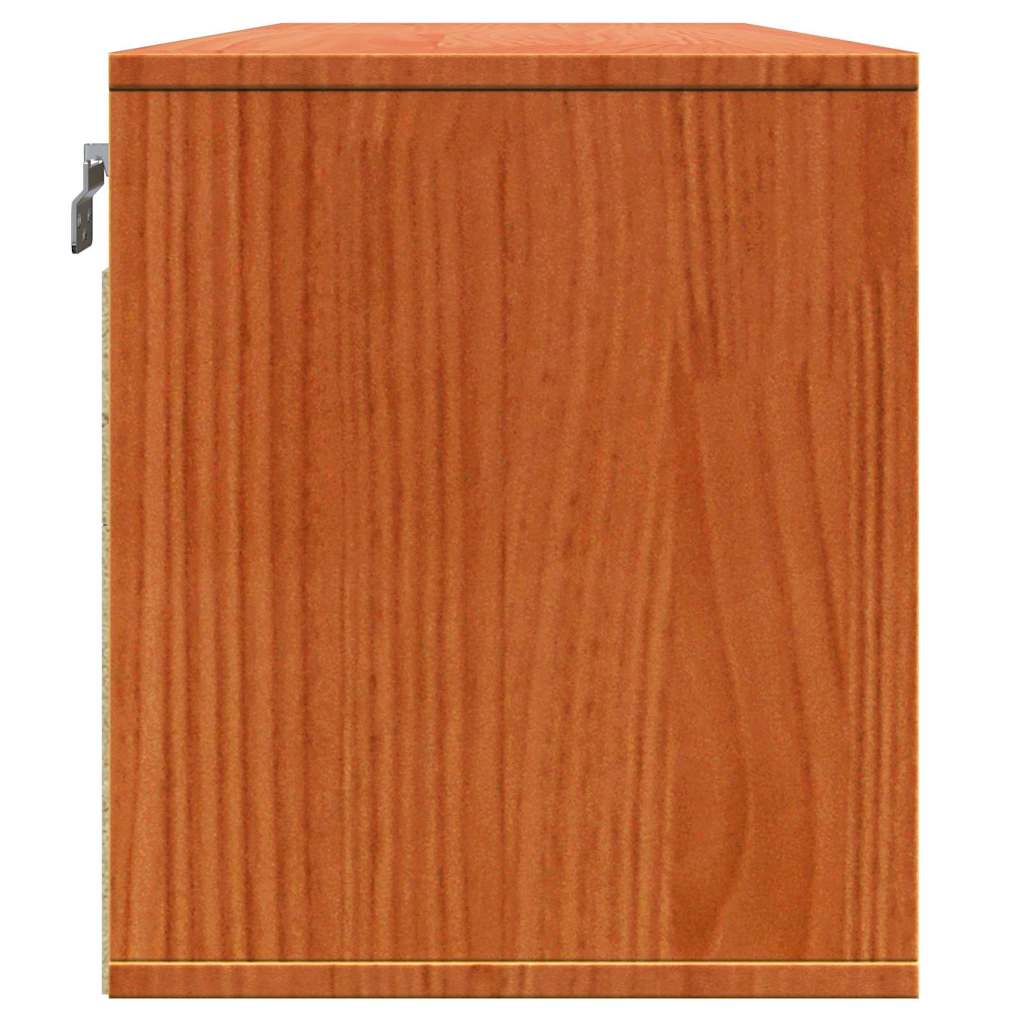 vidaXL Szafka ścienna z półką z drzwiami Woskowy Brąz 100 x 30 x 35 cm