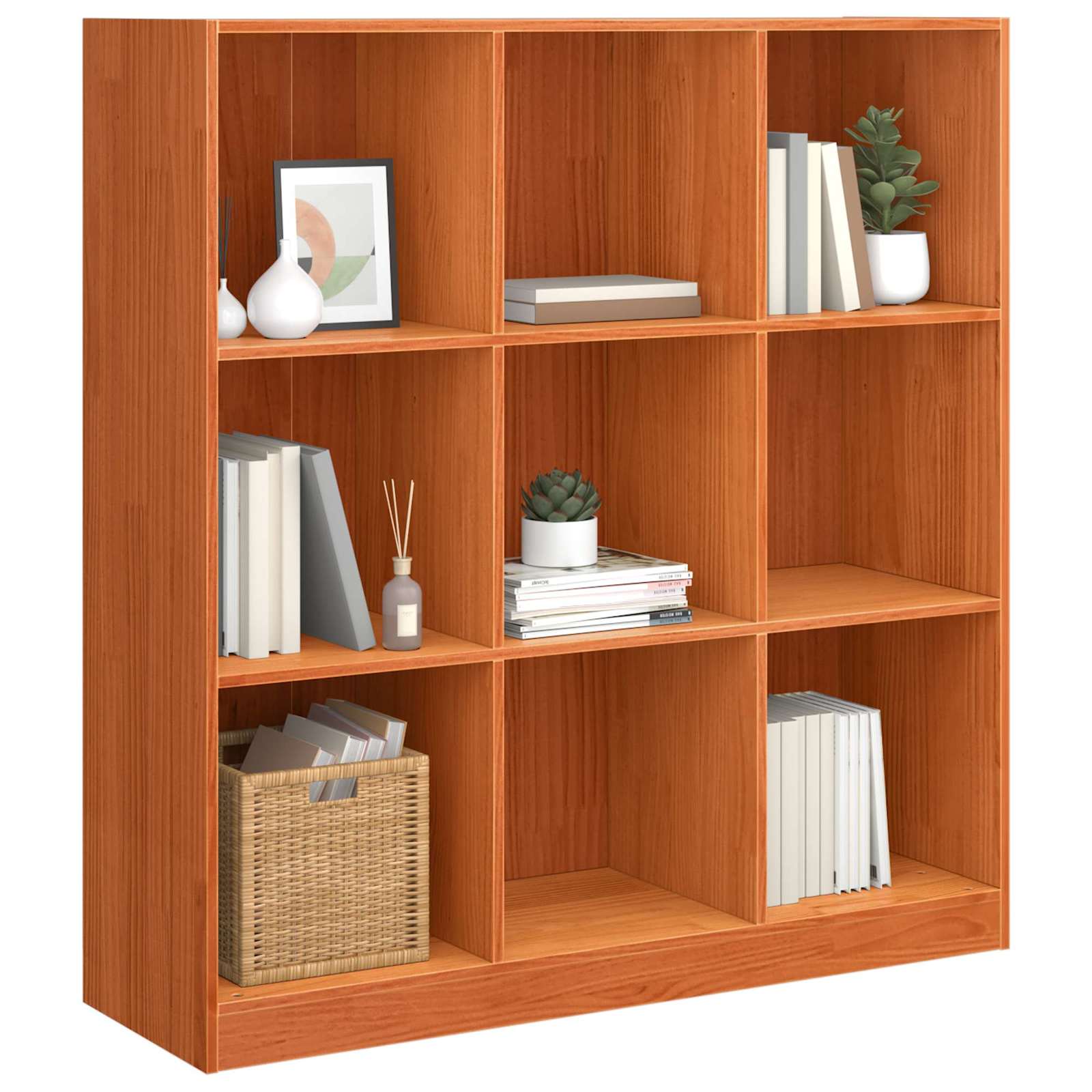 vidaXL Szafka na książki Woskowy Brąz 104 x 33 x 110 cm